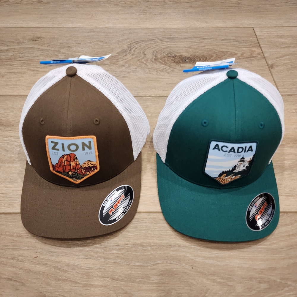 Columbia Men's Trucker Hats - Brown and Green